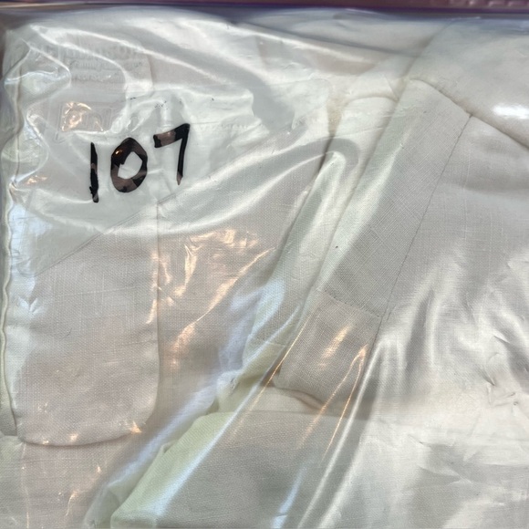 Banana Republic Women's White 100% Linen Blazer Sz 12 2 Button Front Coastal - Picture 15 of 15